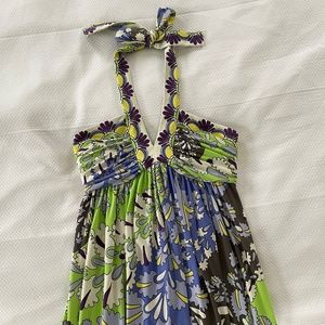 Donna Morgan Multi-Colored Halter Maxi Dress